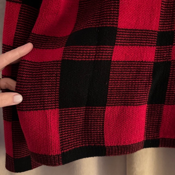 CHAPS Ralph Lauren Women’s Cotton Red & Black Buffalo Plaid Shawl Collar - Sz XL - Picture 9 of 9